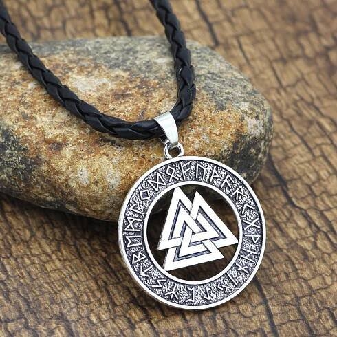 Slovanské Norsko Valknut Pagan Amulet Přívěsek Pánský náhrdelník Skandinávské vikingské šperky – koupit za nízké ceny na marketplace Joom