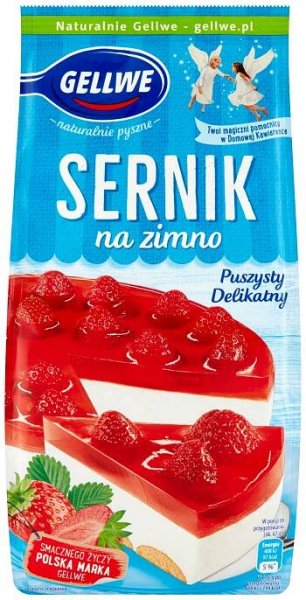 TĚSTO V PRÁŠKU CHEESECAKE ZA STUDENA GELLWE 193 G Značka Gellwe