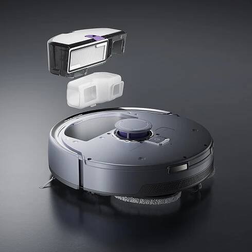 Robotický vysavač Narwal Freo Z Ultra se základní stanicí, výkon 12 000 Pa, samovyprazdňování, duální fotoaparát, nulové zamotání, 120 dní bez údržby