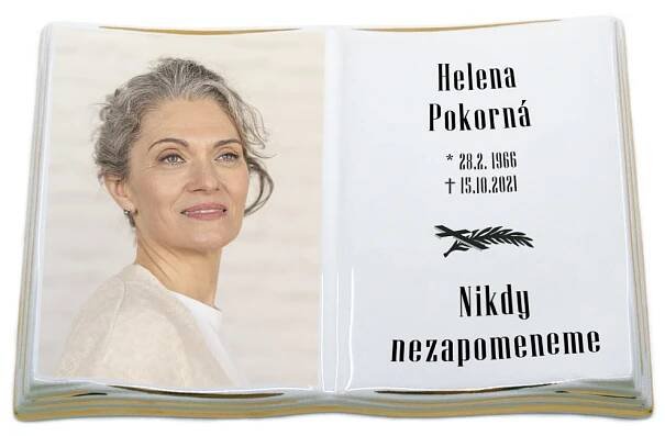 Foto na hrob - Kniha
