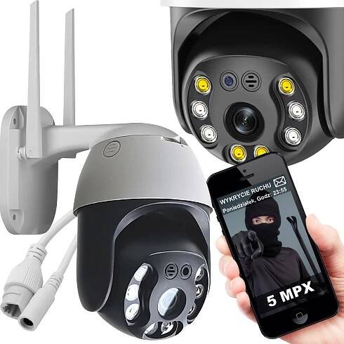 WiFi KAMERA OTOČNÁ O 360° VENKOVNÍ 5 MPX MIRCOSD za 1258.00CZK - Allegro