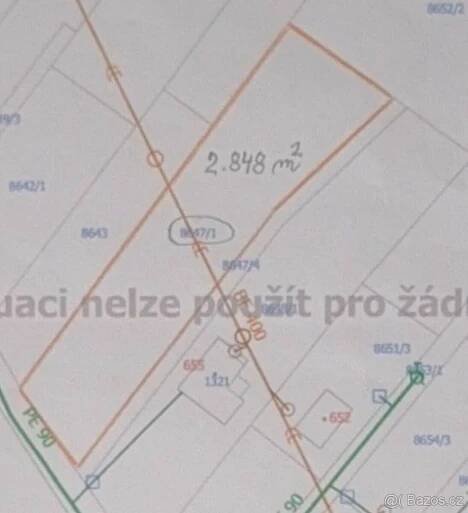 Stavební pozemek Slavonice – klidná lokalita, 2.848 m²