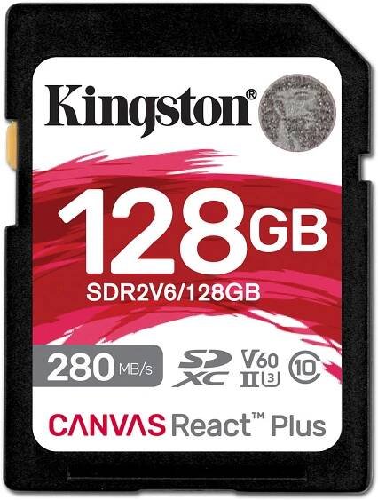 Kingston SDXC 128GB Canvas React Plus V60