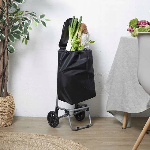 Skládací vozík na kolečkách CITY nákupní taška černá, prostorná, 30 l, pevná EAN (GTIN) 5907600450479