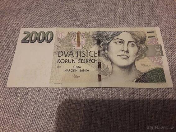 Bankovka 2000,- Kč - série E18 - Benešov