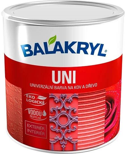 BALAKRYL Univerzální barva na kov a dřevo UNI LESK 0245 tmavě hnědá 0,7 kg