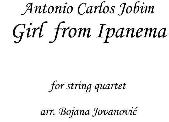 Girl from Ipanema Jobim Sheet music