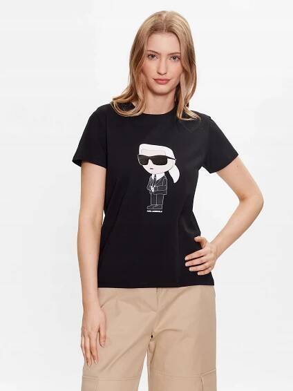 KARL LAGERFELD T-Shirt Ikonik 2.0 230W1700 Černá Regular Fit