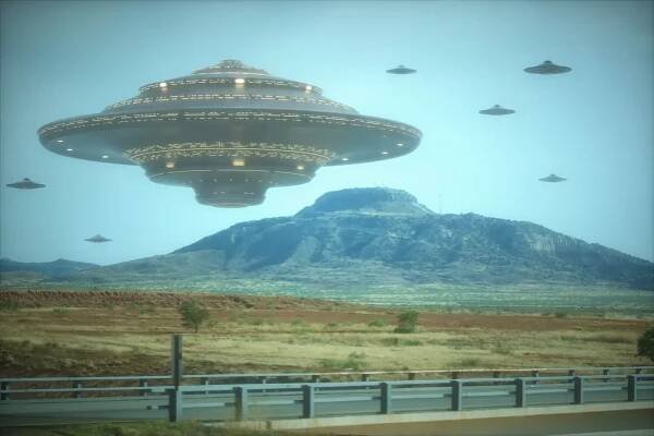 Alien mateřská loď — Stock obrázek