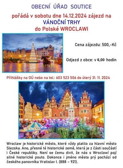 Zájezd na Vánoční trhy do Polské Wroclawi