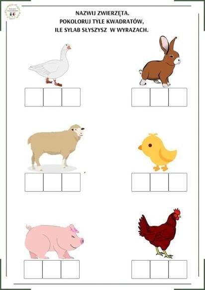 animals and birds are shown in this worksheet