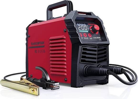 ARCCAPTAIN ARC 200 IGBT - Svářečka: 200A DC MMA / Lift-TIG Svářečka s LED displejem, Synergetické ovládání Lift TIG Přenosná kompaktní elektrodová svářečka Svářečka tyčí