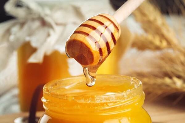 Honey Sweet Honey Glass Jar Wooden Surface