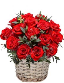 Květinový koš - červené růže