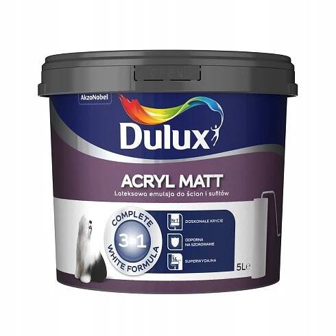 Dulux Acryl Matt biela farba na steny a stropy 5L
