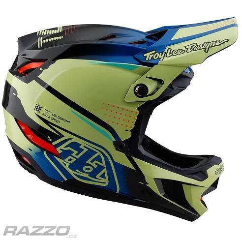 Downhill helma TroyLeeDesigns D4 Composite Helmet MIPS Drip Glo Yellow 2025 - cyklistické helmy | RAZZO