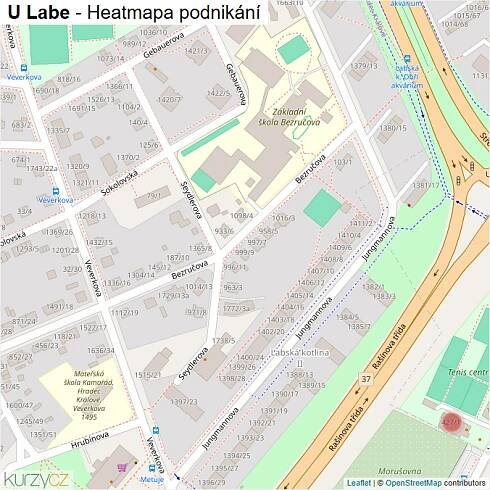 Mapa U Labe - Firmy v ulici.