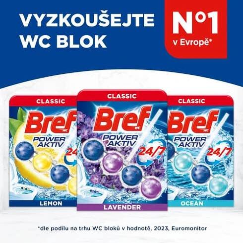 Bref Power Aktiv Levandule WC blok