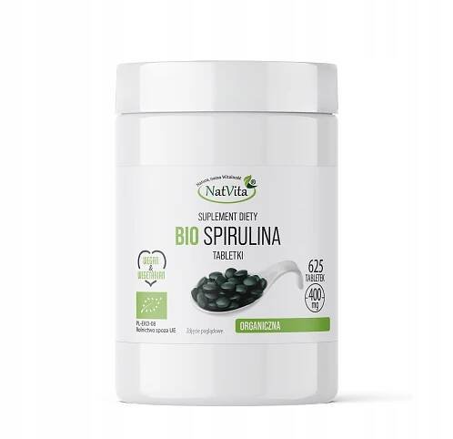 Spirulina BIO Ekologická imunita Řasy Anémie 400mg 625 Tablet NatVita