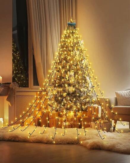 Vánoční osvětlení na stromeček s 16-pásmovým kroužkem 2 m voděodolné DEKOFUN 400 LED EAN (GTIN) 0699838967625