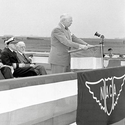 Man out outdoor podium.