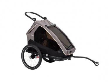 Jednomístný dětský vozík za kolo / kočárek XLC Mono S BS-C09 šedá/béžová/antrazit