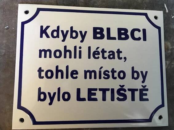 Smaltovaná cedule nová - Dům a zahrada