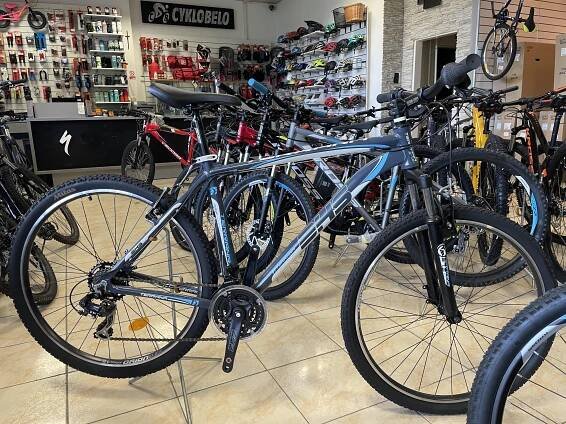 Zvoľte si veľkosť bicykla | DHS Terrana 2623 19 27,5 šedá modrá | wwwShopCykloBelo.sk - internetový obchod kamennej predajne SHOPCYKLOBELO.SK Považská Bystrica