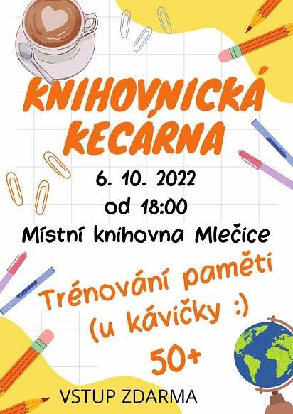 Knihovnická kecárna - trénování paměti 50+ - Oficiální stránky obce Mlečice