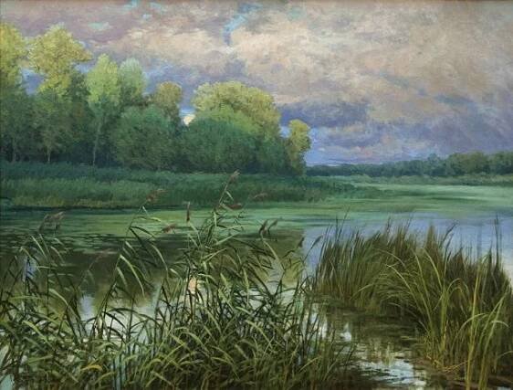 Krajinář Ferdinand Engelmüller miloval a maloval Polabí. Jeho obrazy naplňuje romantická melancholie