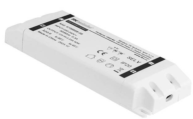 Trafo LED 12V/ 40 W, 3,3A, IP20 se svorkovnicí
