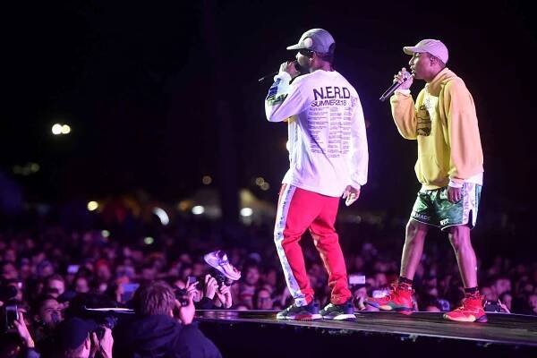 Skupina N.E.R.D. Shay Haley a Pharrell Williams na Colours of Ostrava.