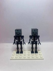 2 Lego Minecraft Minifigurky - Wither Skeleton - Hračky