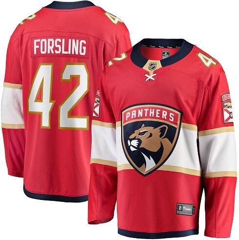 Men's Florida Panthers Gustav Forsling Fanatics Red Home Breakaway Player Jersey