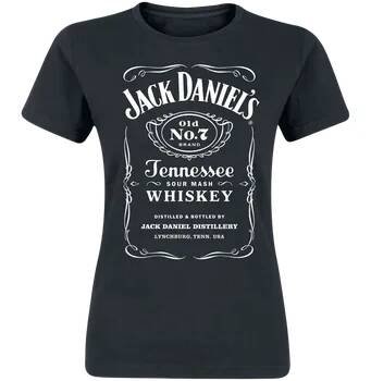 Tričko z Jack Daniel's - Label - Ženy - černá