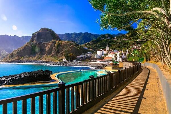 Scenic Madeira island, natural swimming pools of charming Porto 1920x1280 sp