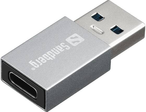 Sandberg USB-A/USB-C, stříbrná