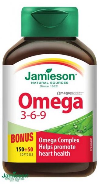 JAMIESON Omega 3-6-9 1200mg 150+50 kapslí