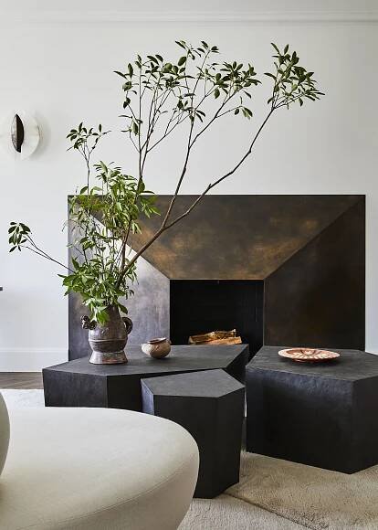Artistan made block coffee table. 