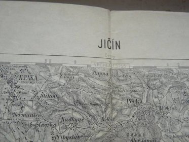 STARÁ PAPÍROVÁ MAPA-JIČÍN - Staré mapy a veduty