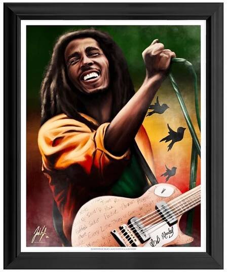 Bob Marley "One Love” - Spector Sports Art - 16 X 20 Art Print / Framed