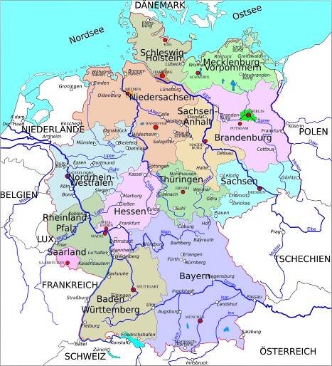 Vektorový obrázek, ilustrační klipart Mapa Německa v rozlišení 1456x1600 pixelů zdarma ke stažení, Mapy vektor do vašich dokumentů