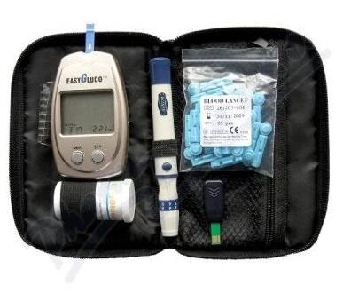 Glukometr EasyGluco s 25ks testovacích proužků+25 lancet