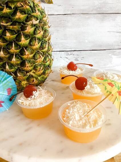 Pina colada jello shots