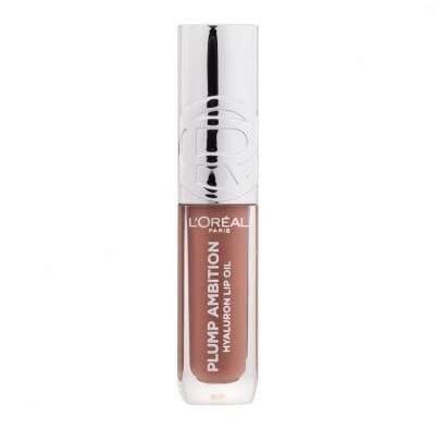 L'Oréal Paris Plump Ambition Hyaluron Lip Oil Olej na rty pro ženy 5 ml Odstín 641 Latte Glace