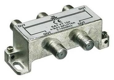 PremiumCord antenní rozbočovač na F konektory 1-2 výstupy 5-1000 MHz