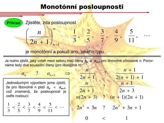 PPT - Posloupnosti PowerPoint Presentation, free download - ID:4026593