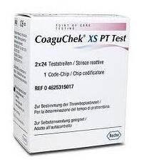 Testovací proužky CoaguChek® XS (2x24ks) pro přístroj CoaguChek® INRange a XS (Přístroj pro měření srážlivosti krve)