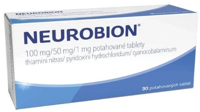 Neurobion 100 mg/50 mg/1 mg 30 tbl. od 208 Kč