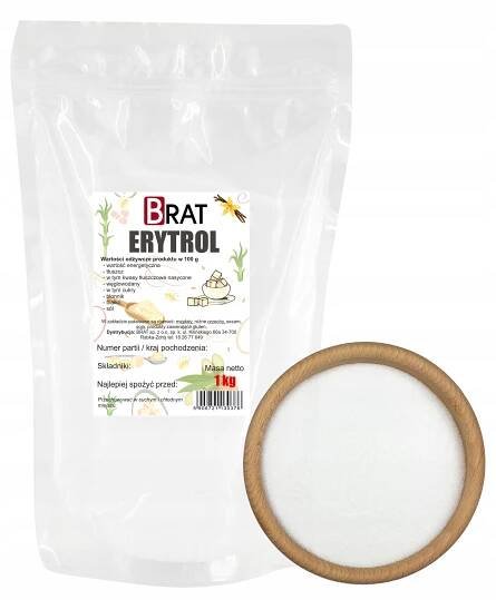 ERYTROL 1kg Erythritol přírodní sladidlo 0 kalorií Náhrada cukru